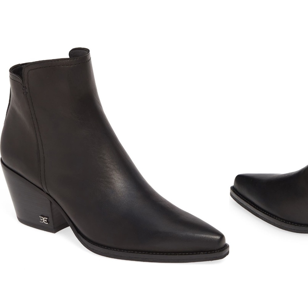NEW w/o tags Sam Edelman Black Leather Booties 8.5